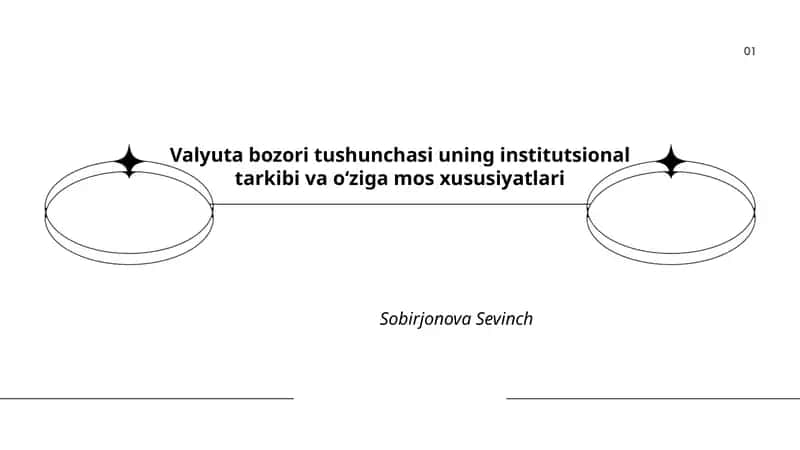 Valyuta bozori tushunchasi uning institutsional tarkibi va oʻziga mos xususiyatlari