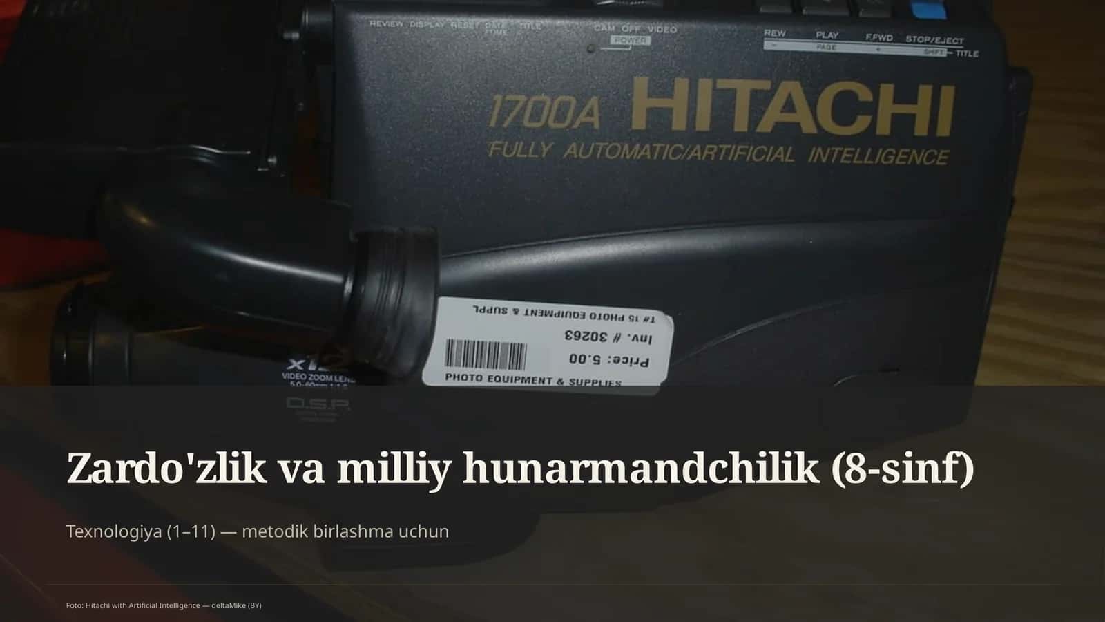 Zardo'zlik va milliy hunarmandchilik (8-sinf)