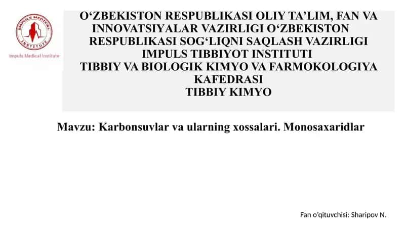 Monosaxaridlar