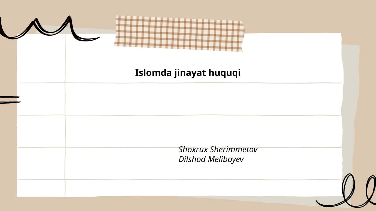 Islomda jinoyat huquqi