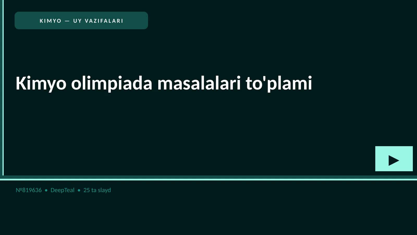 Kimyo — Uy vazifalari