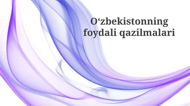 O'zbekistonning mineral resurslari