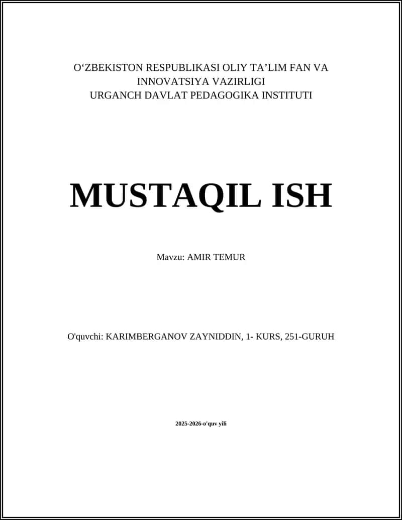 AMIR TEMUR