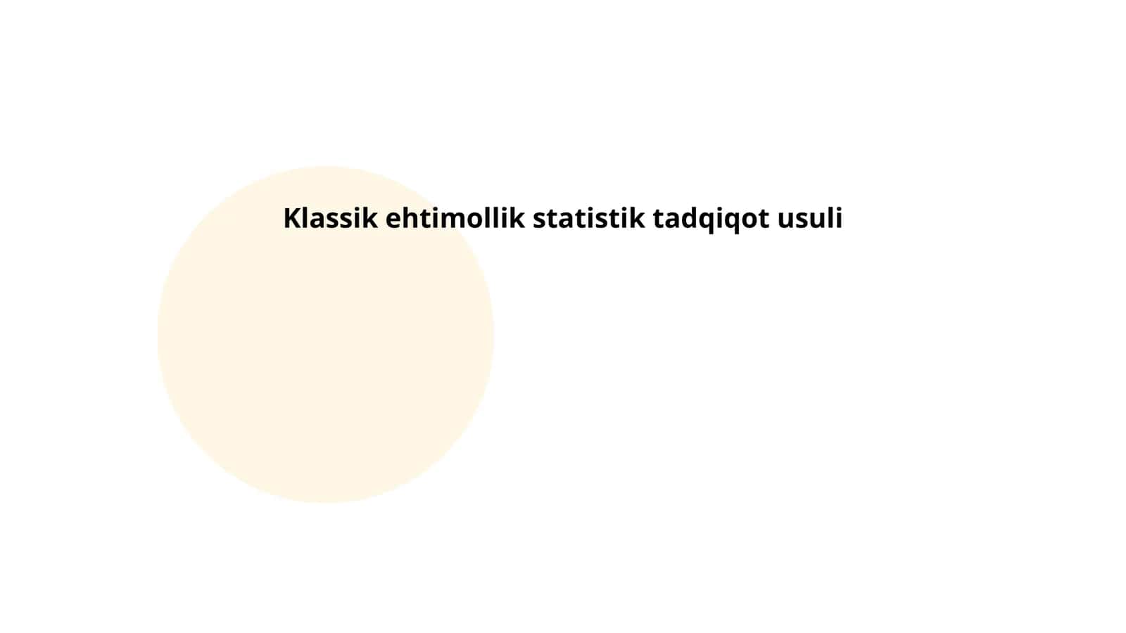Klassik ehtimollik statistik tadqiqot usuli