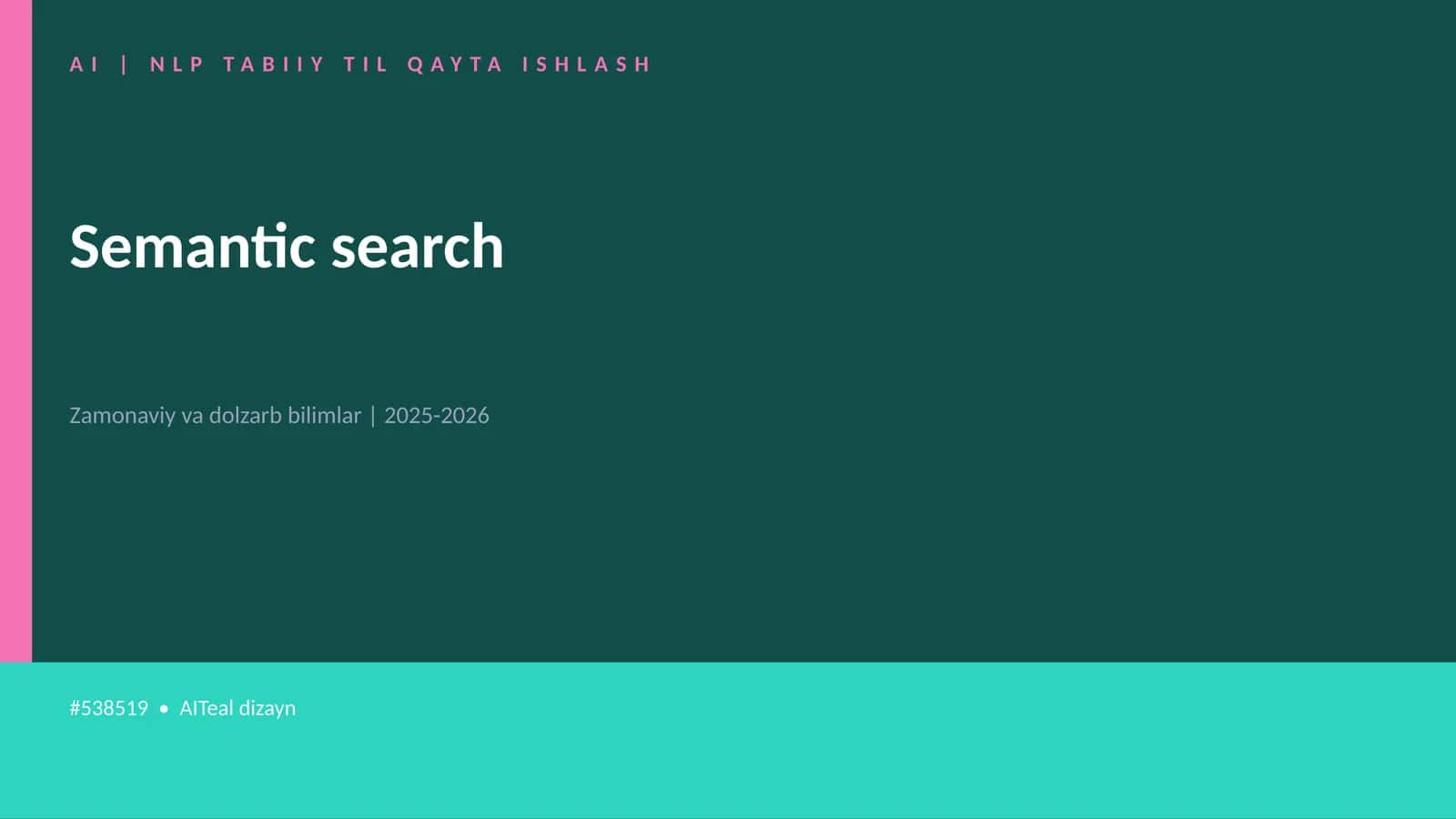 AI | NLP TABIIY TIL QAYTA ISHLASH