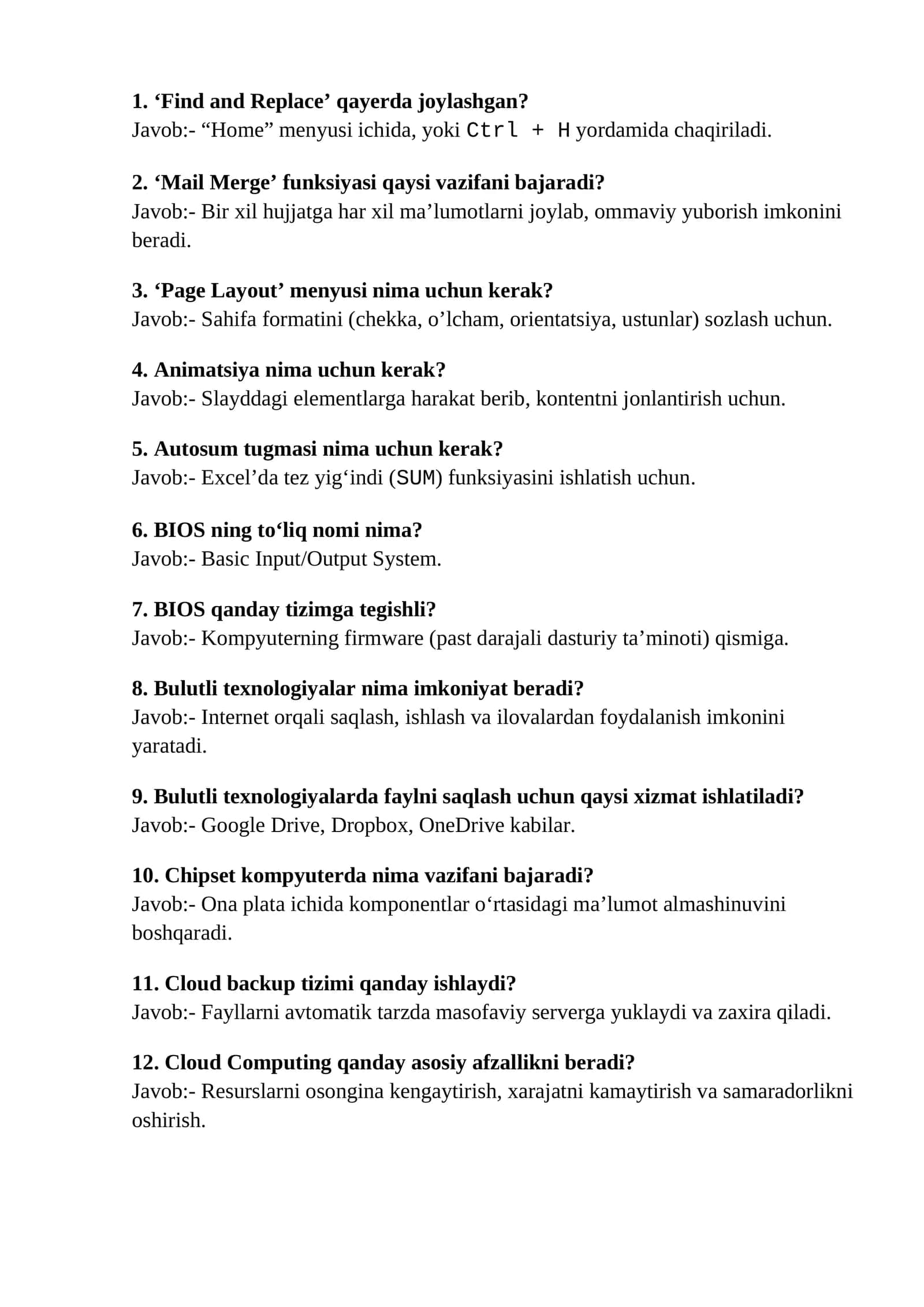 BIOS ning to‘liq nomi nima?