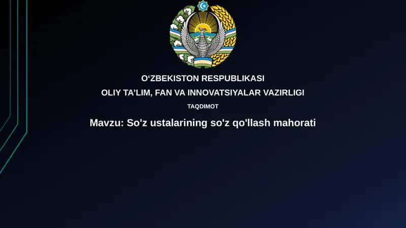 So'zustalarining so'z qo'llash mahorati