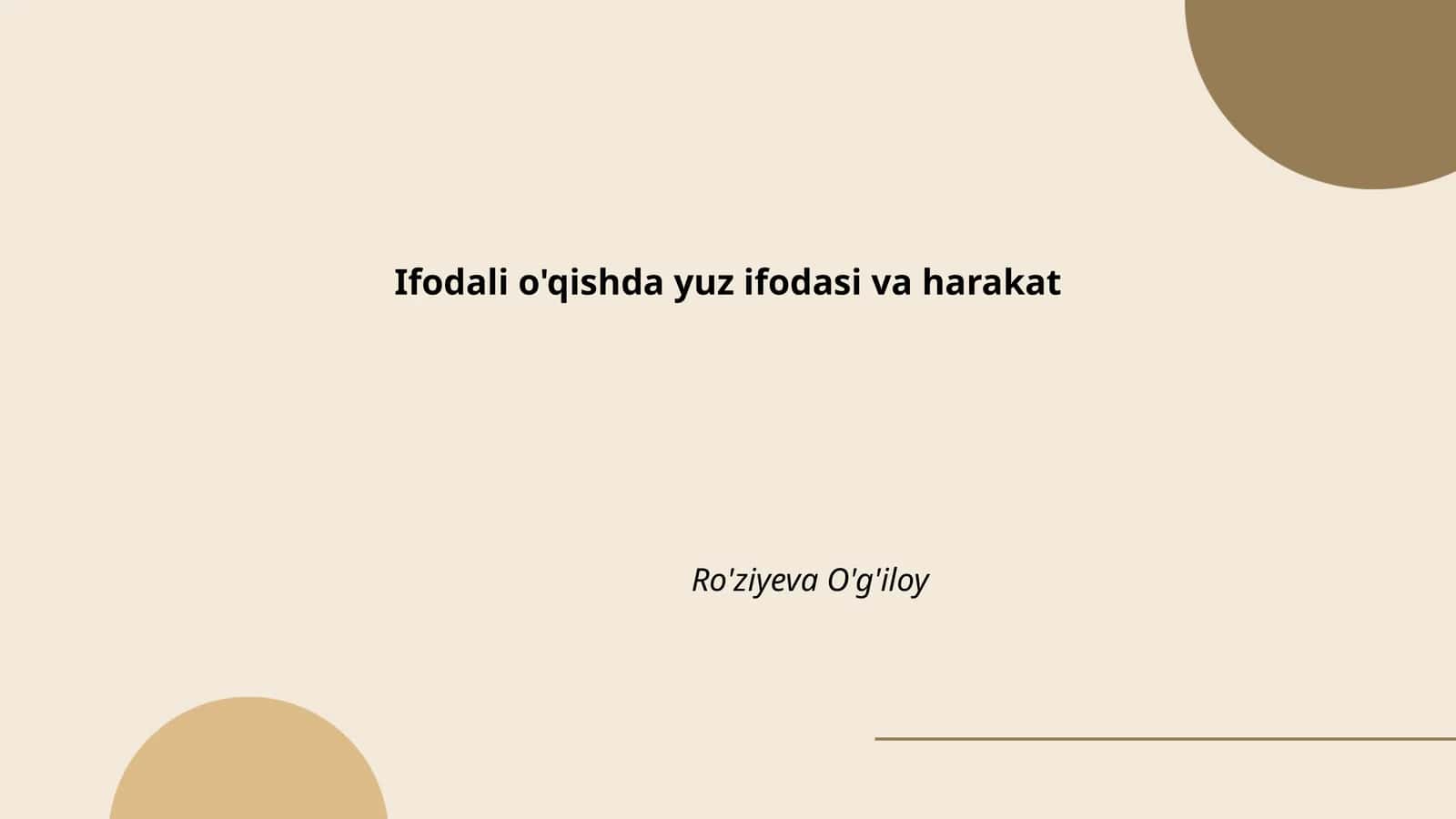 Yuz ifodalari va ularning ma'nosi