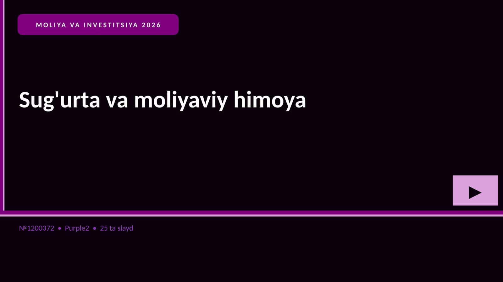 Sug'urta va moliyaviy himoya
