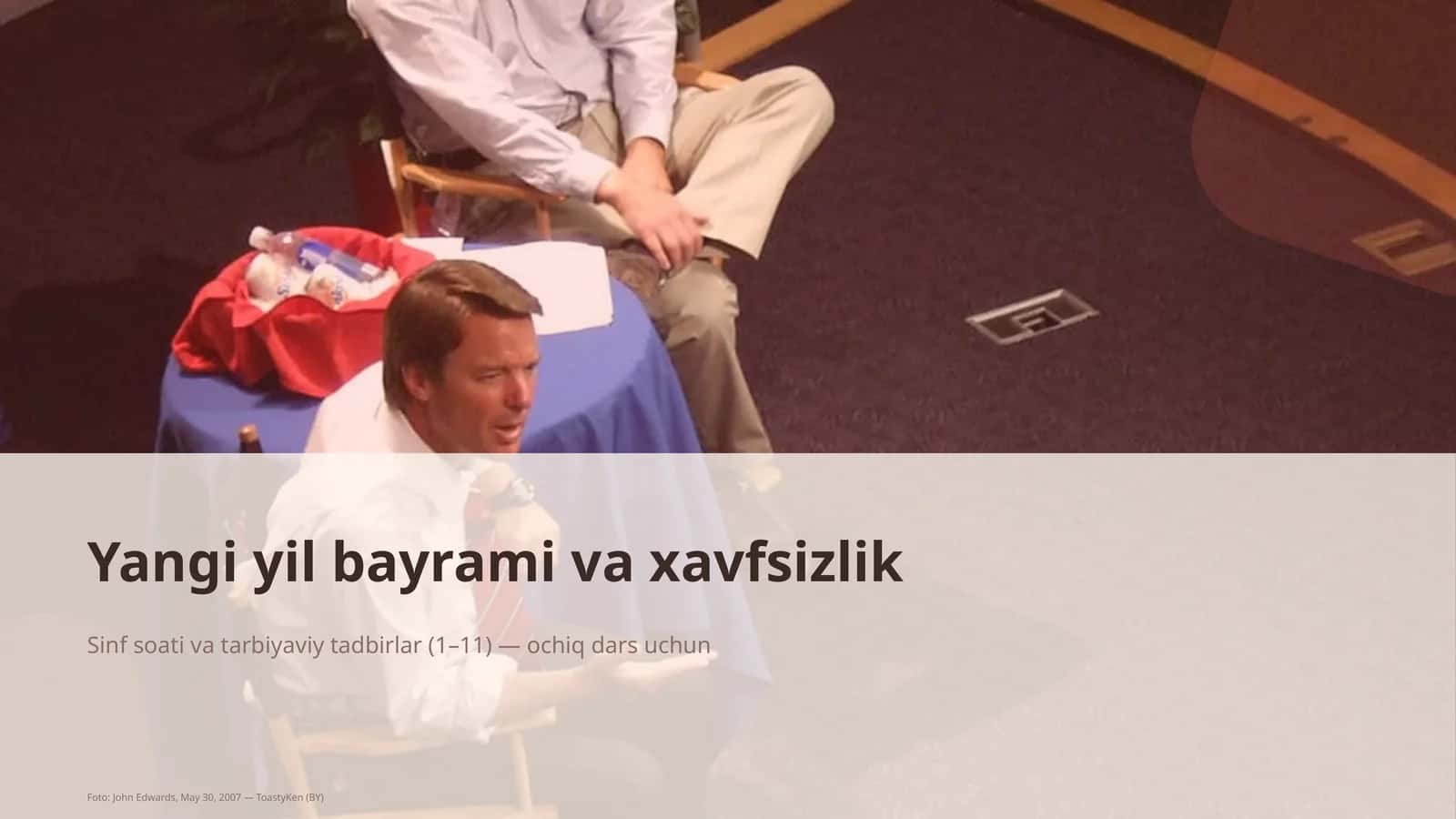 Sinf soati va tarbiyaviy tadbirlar (1–11) - ochiq dars uchun