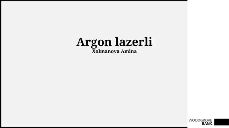 Argon lazeri