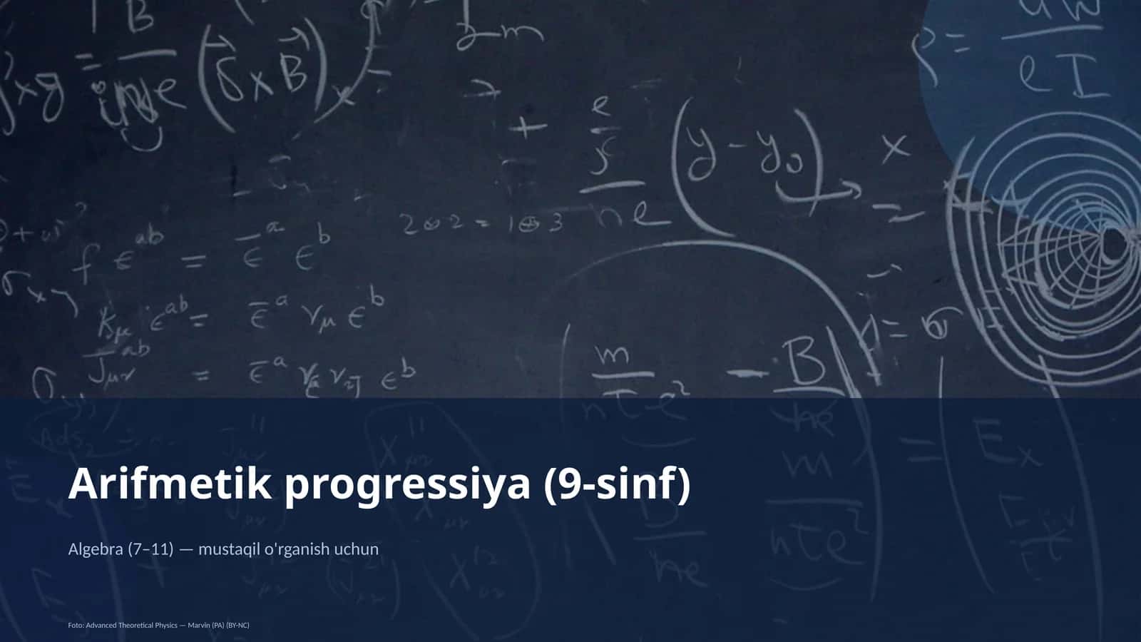 Arifmetik progressiya (9-sinf)