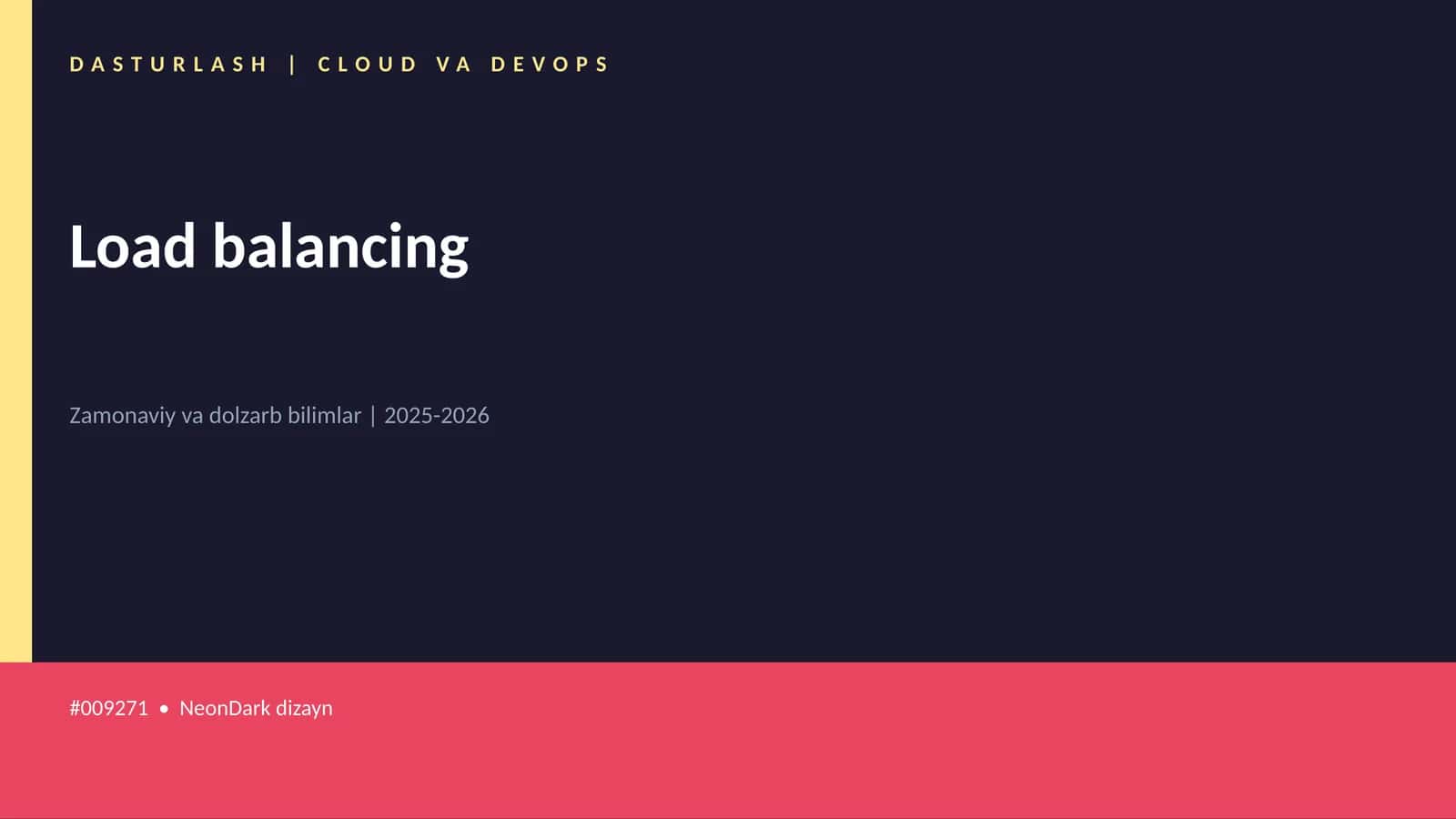 DASTURLASH | CLOUD VA DEVOPS