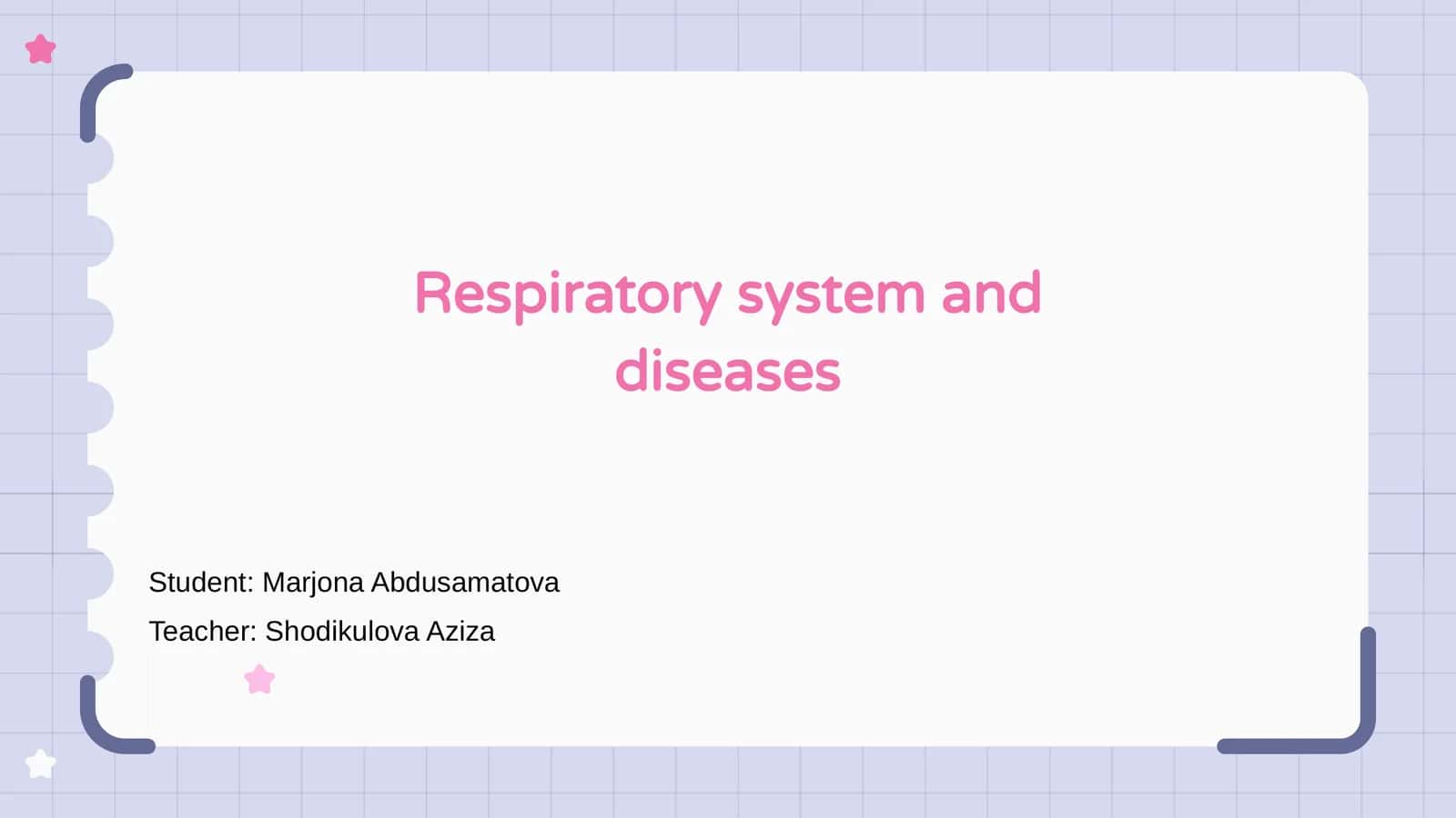Respiratory System and Diseases