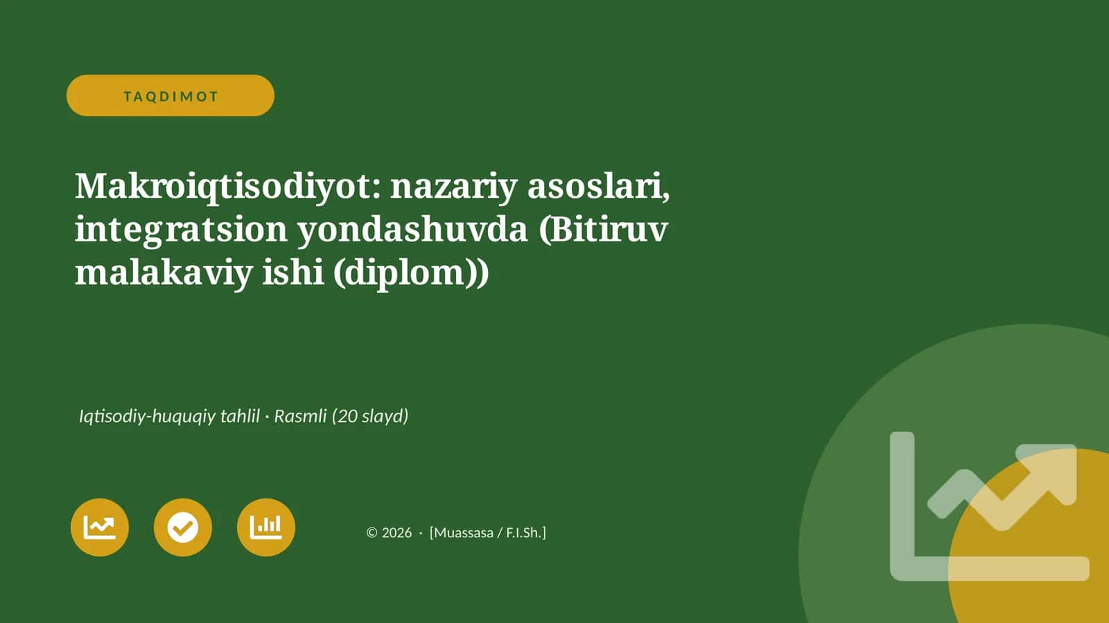 Makroiqtisodiyot: nazariy asoslari, integratsion yondashuvda (Bitiruv malakaviy ishi (diplom))