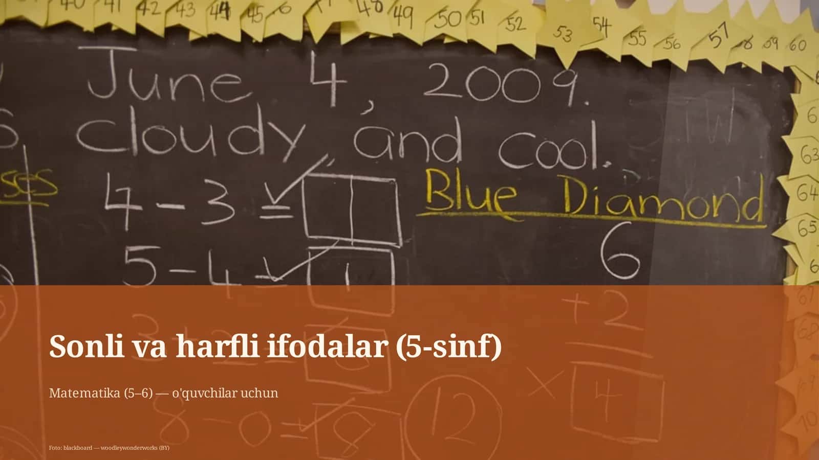 Sonli va harfli ifodalar (5-sinf)