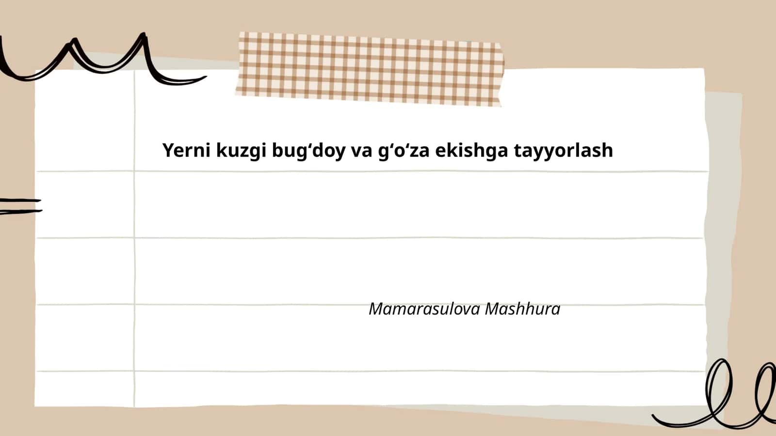 Yer tayyorlash va tekislash