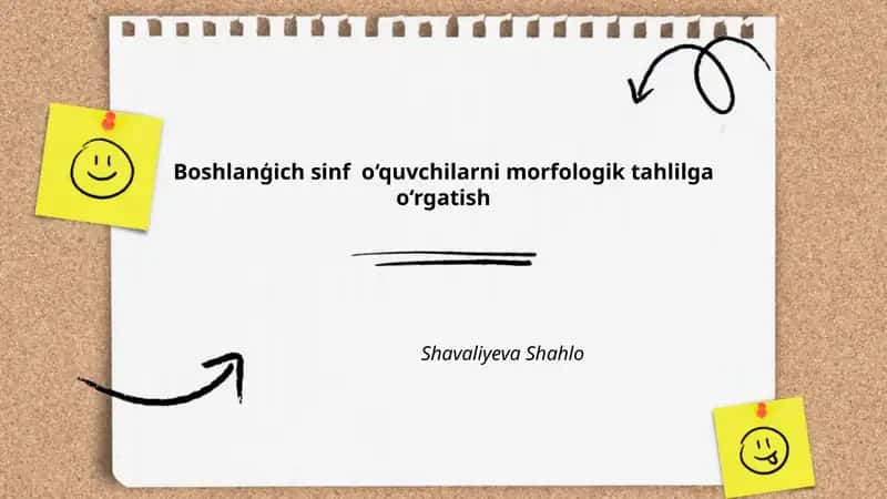 Morfologik tahlilga o'rgatish