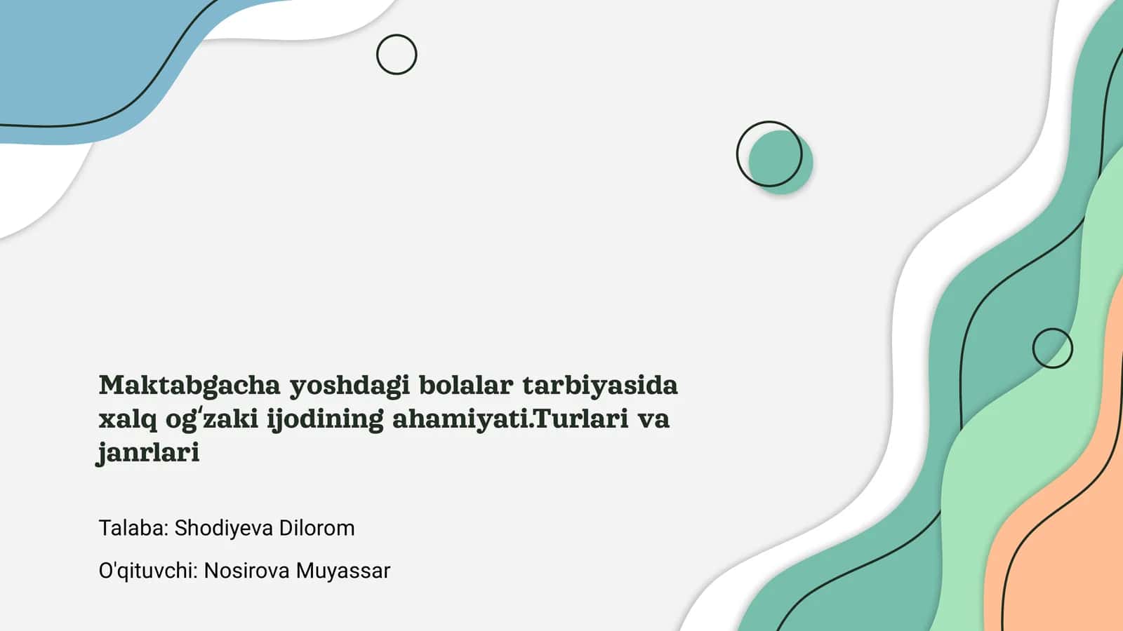 Xalq Ogʻzaki Ijodining Mohiyati
