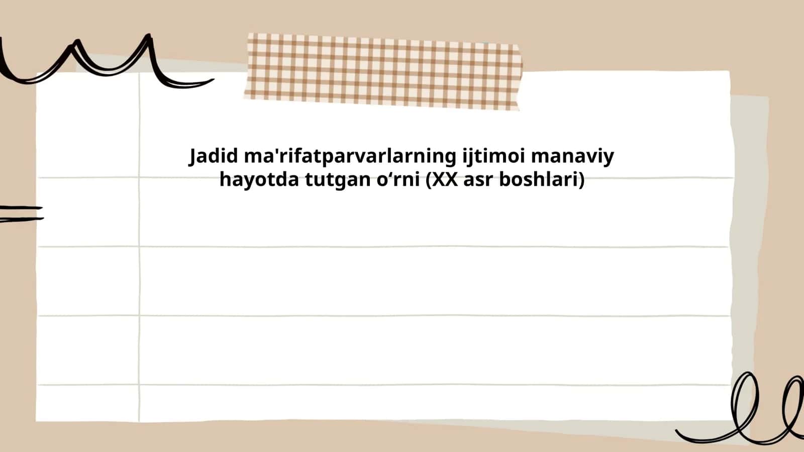 Jadid ma'rifatparvarlarning ijtimoi manaviy hayotda tutgan oʻrni (XX asr boshlari)