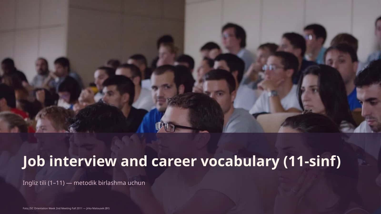 Job interview and career vocabulary (11-sinf)