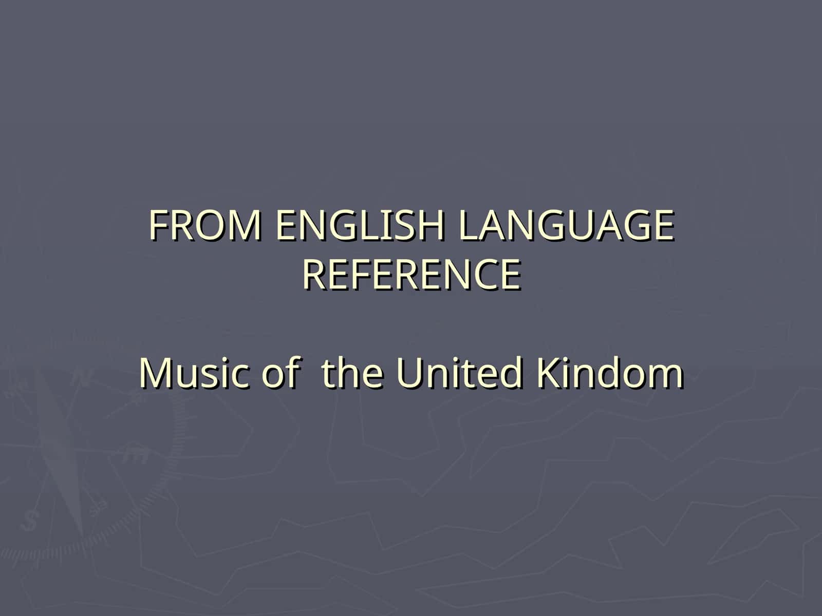 Music of the United Kindom