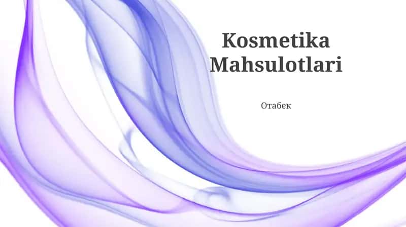 Kosmetika Mahsulotlari