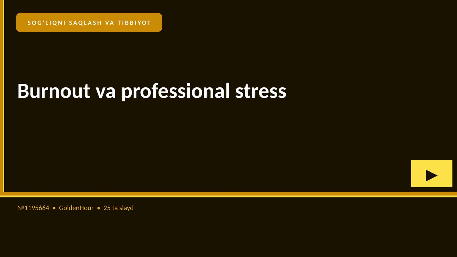 Burnout va professional stress