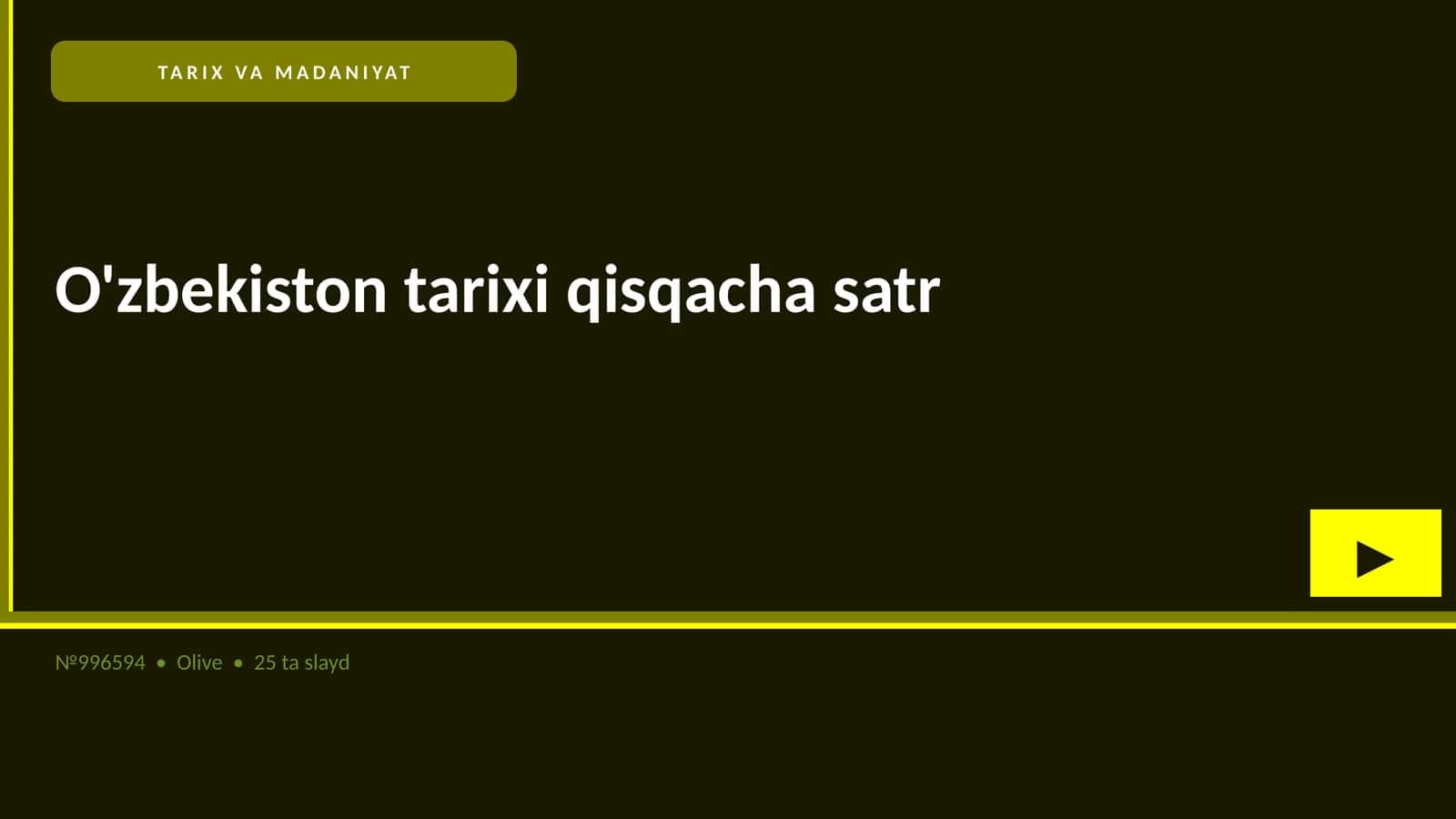 O'zbekiston tarixi qisqacha satr