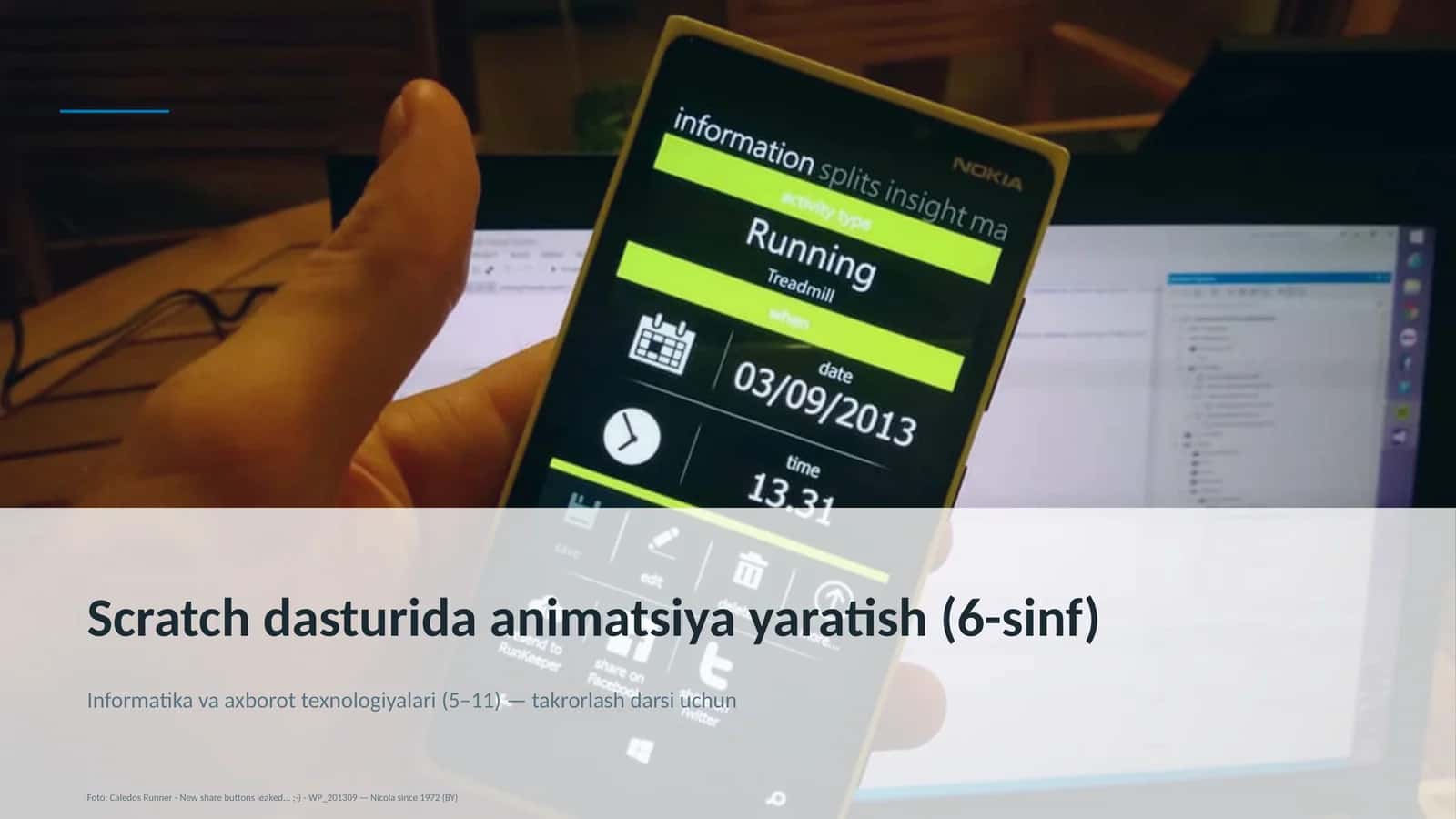 Scratch dasturida animatsiya yaratish (6-sinf)