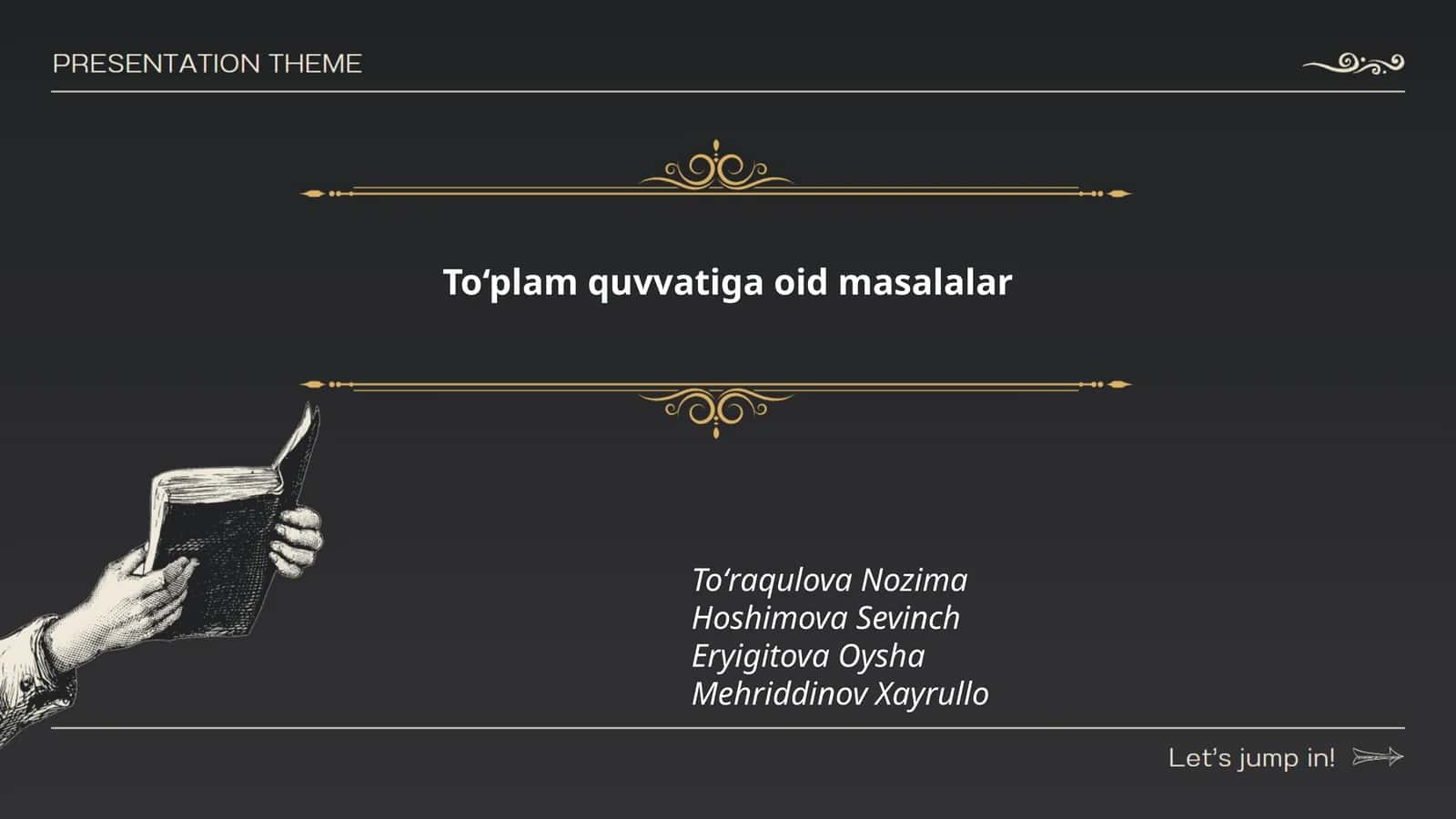 To‘plam quvvatiga oid masalalar