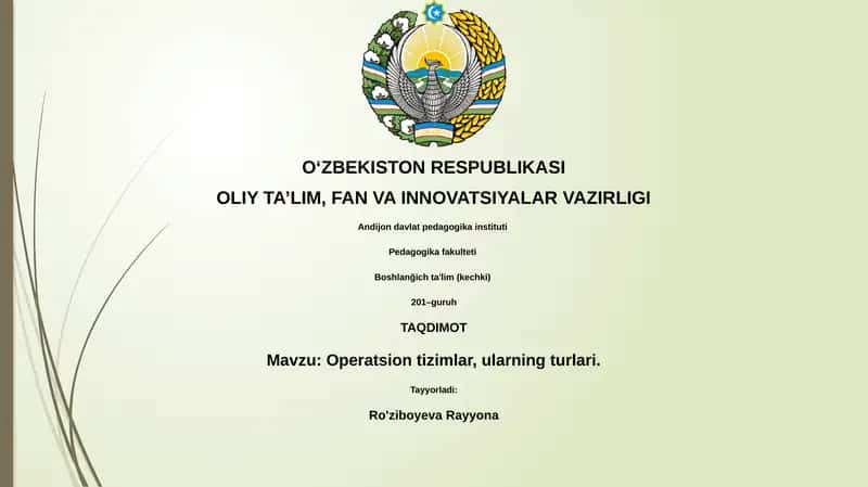 Operatsion tizimlar
