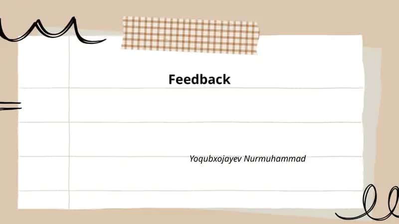 Feedback