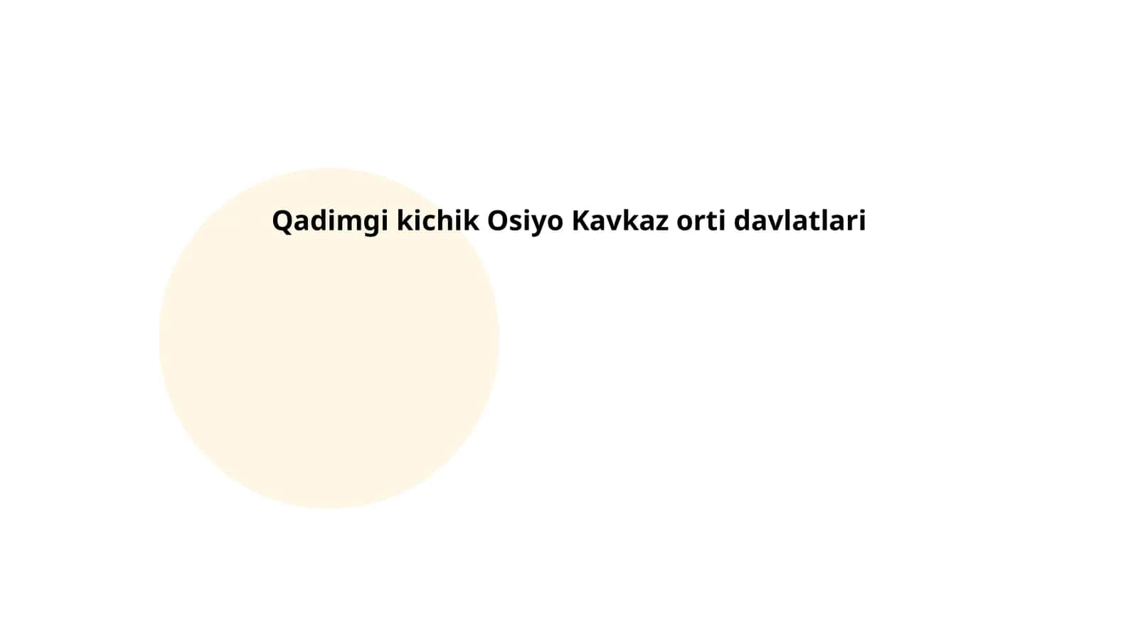 Qadimgi kichik Osiyo Kavkaz orti davlatlari