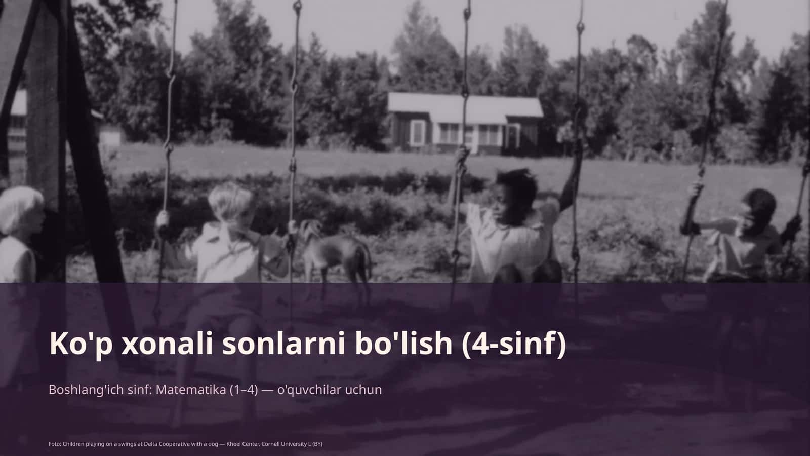 Ko'p xonali sonlarni bo'lish (4-sinf)
