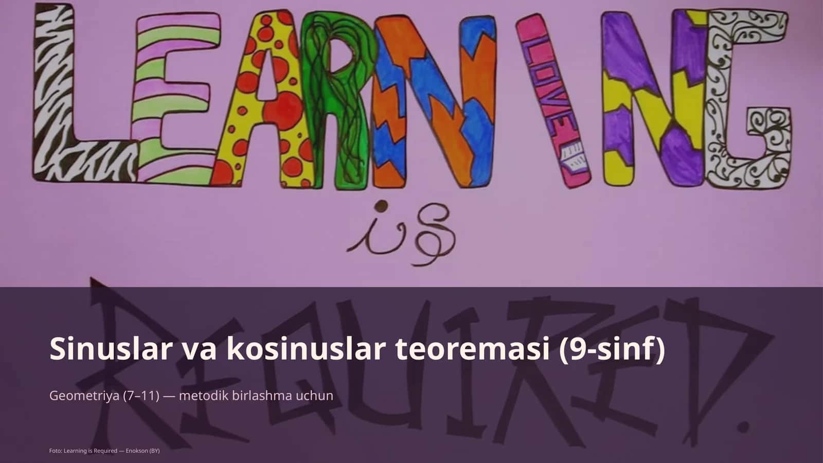 Sinuslar va kosinuslar teoremasi (9-sinf)