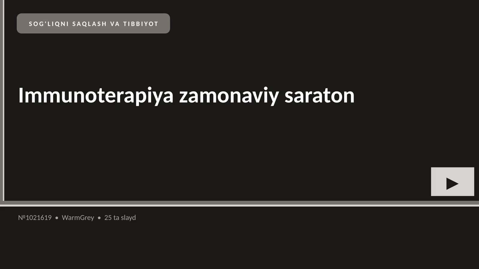 Immunoterapiya zamonaviy saraton
