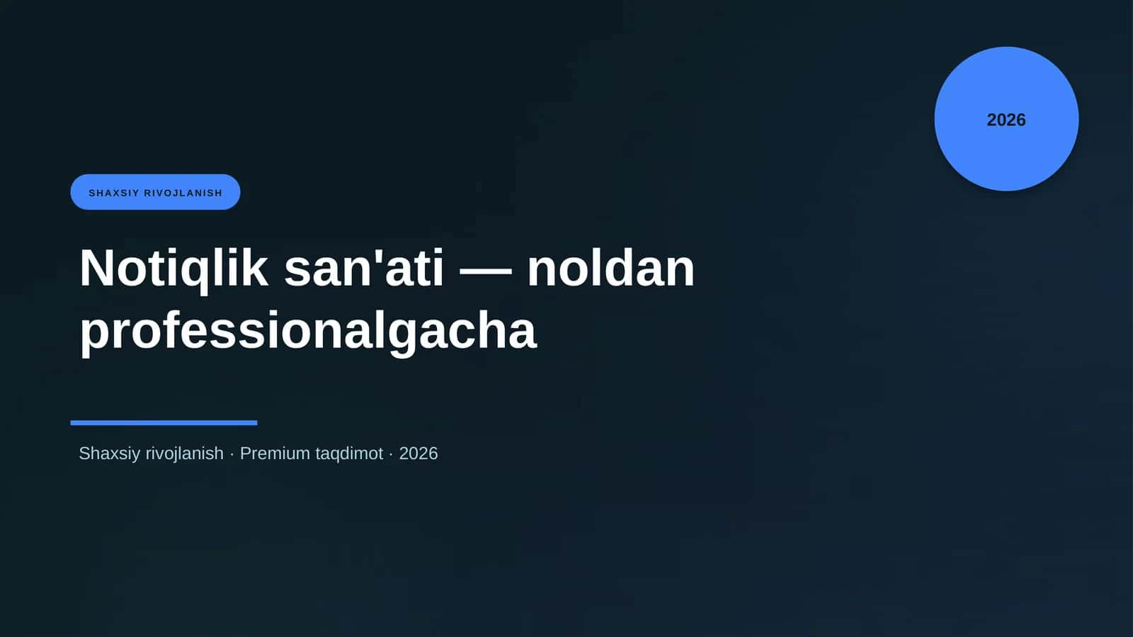 Notiqlik san'ati — noldan professionalgacha