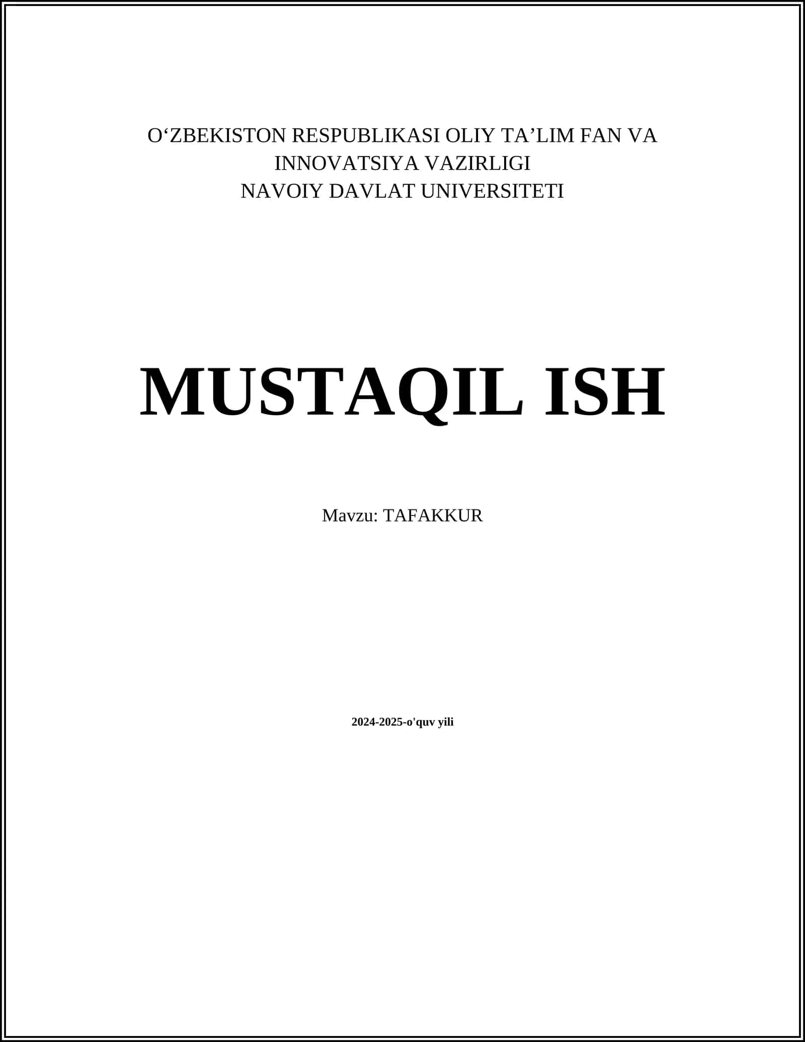 Tafakkur va iymon