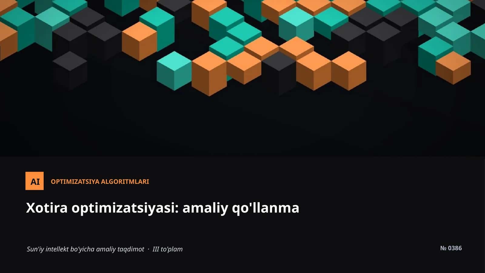 OPTIMIZATSIYA ALGORITMLARI