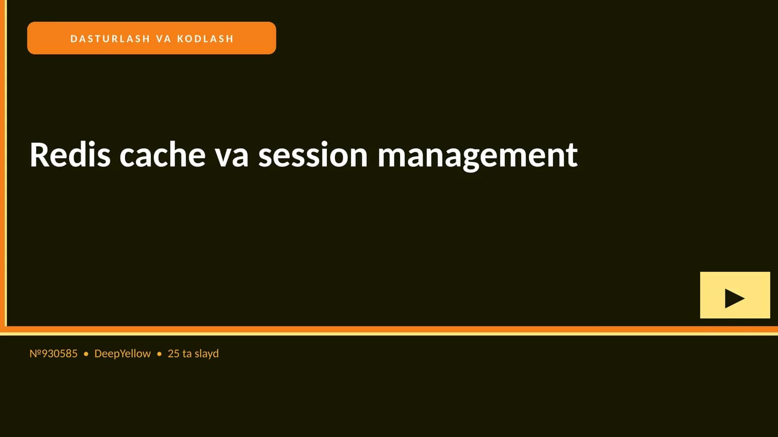 Redis cache va session management