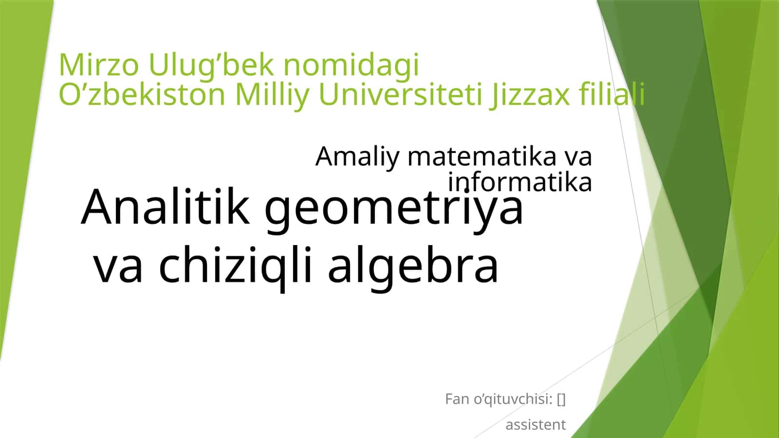 Amaliy matematika va informatika