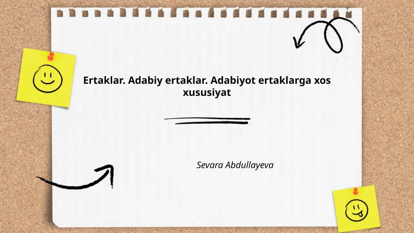 Ertaklar. Adabiy ertaklar. Adabiyot ertaklarga xos xususiyat