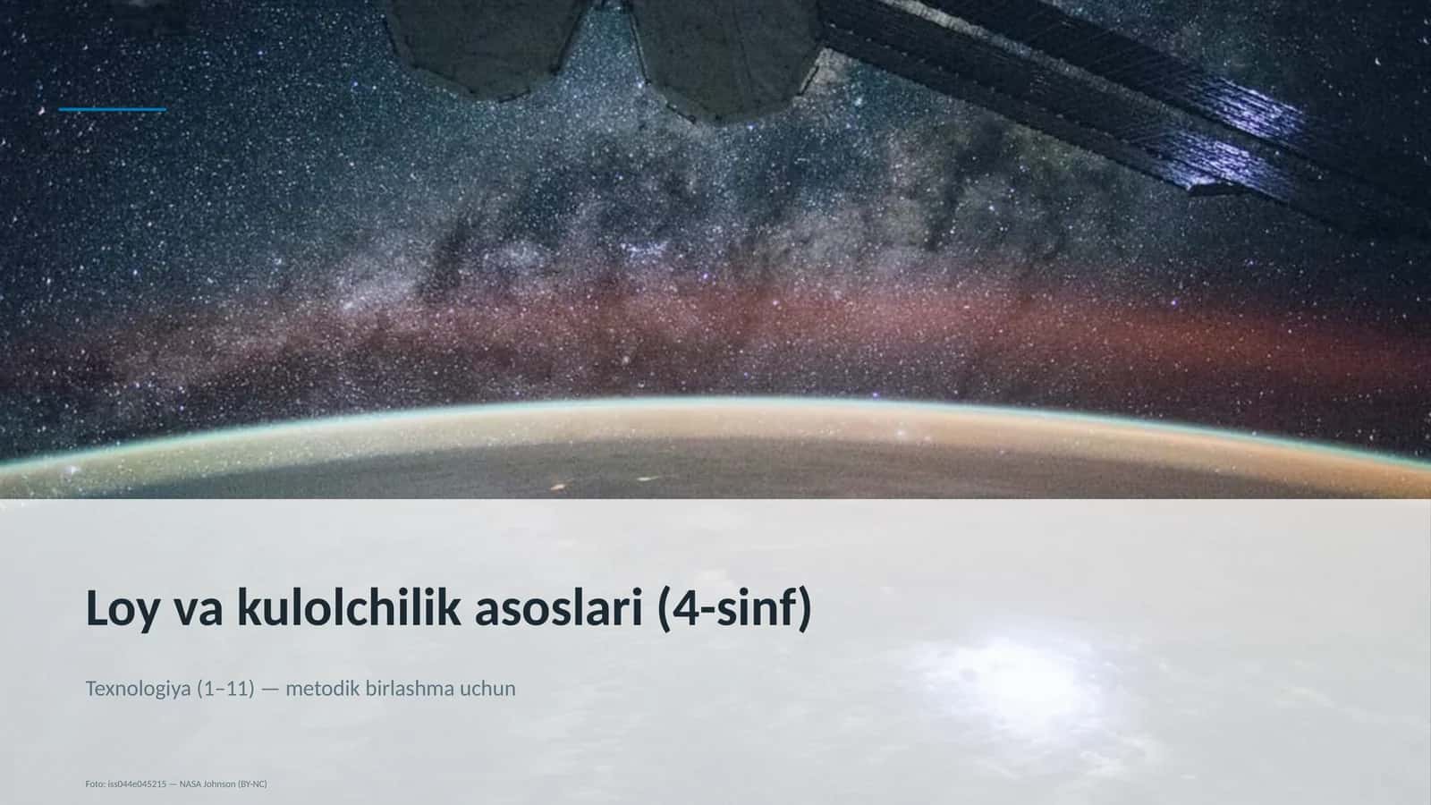 Loy va kulolchilik asoslari (4-sinf)