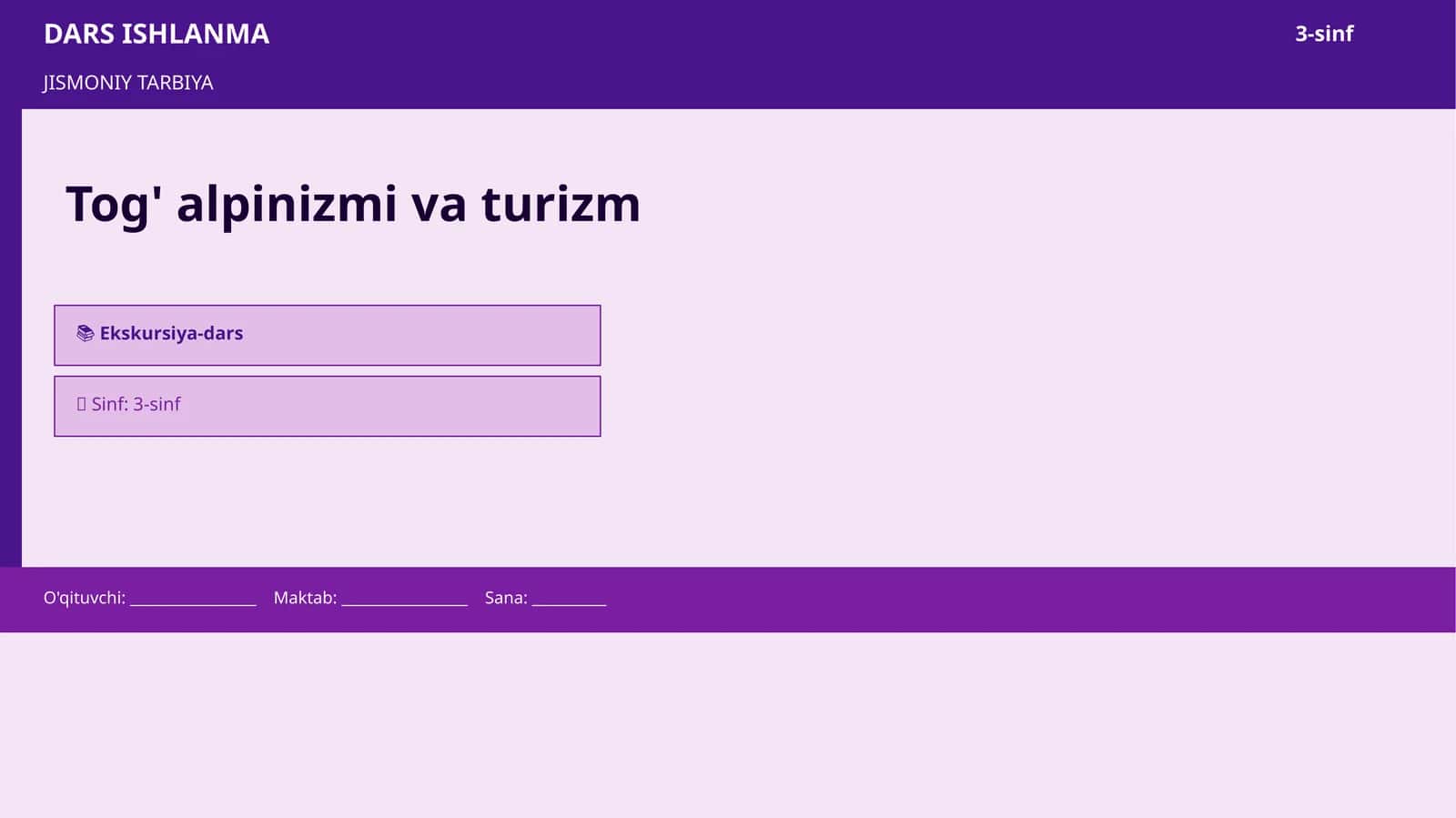 DARS ISHLANMA