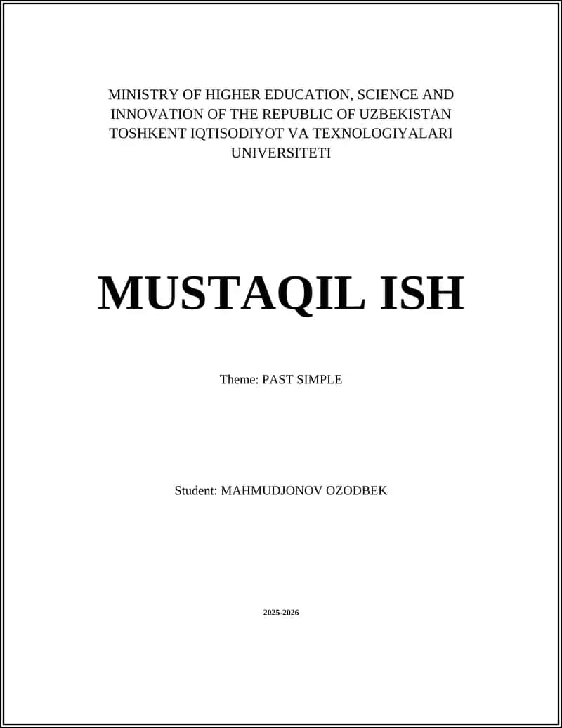 Theme: PAST SIMPLE