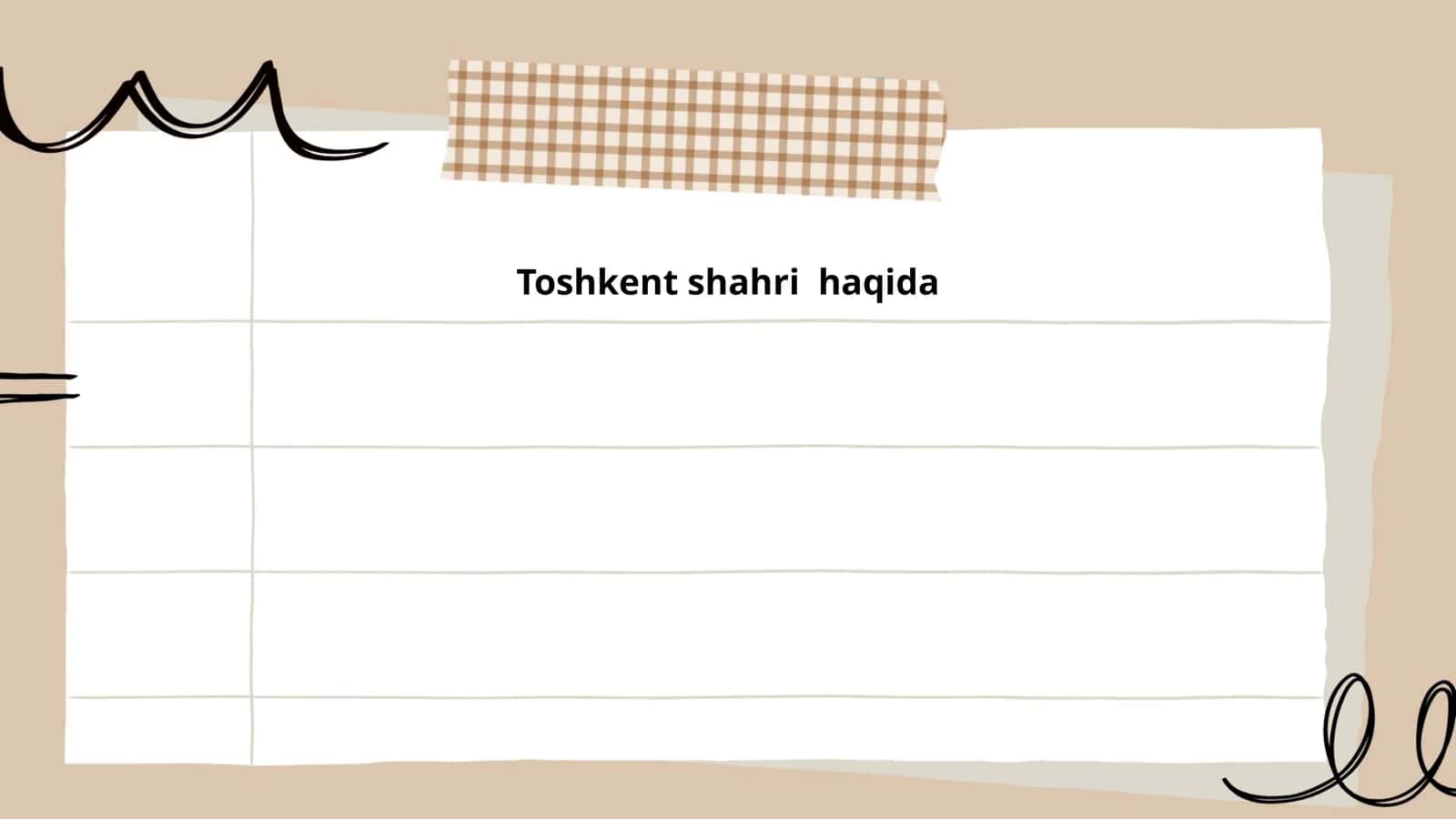 Plan: 1. Geography of Tashkent