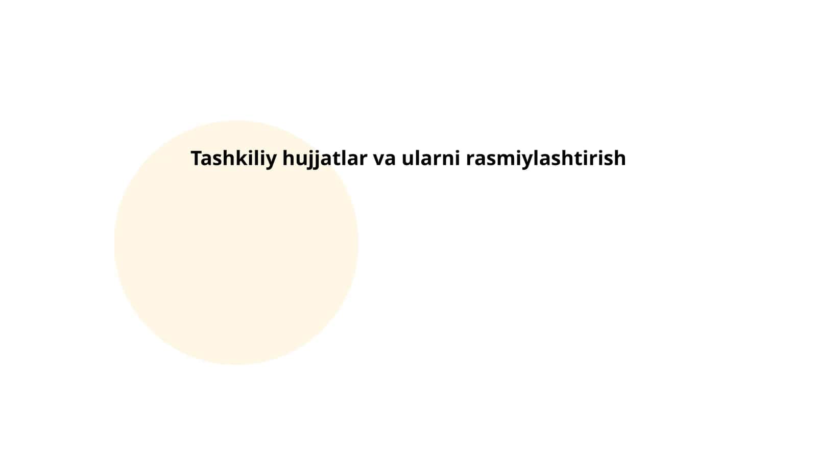 Tashkiliy hujjatlar va ularni rasmiylashtirish