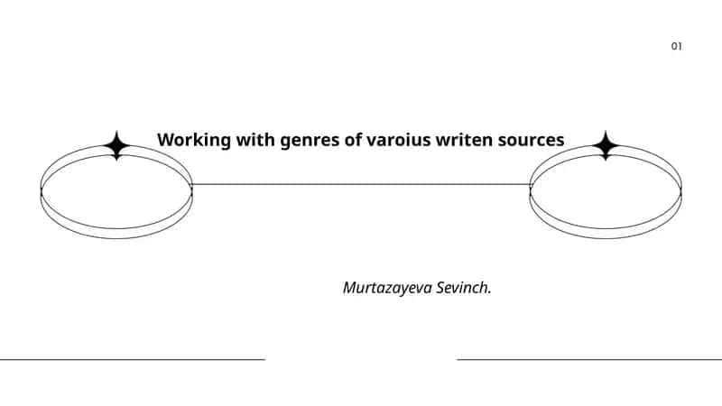 Working with genres of varoius writen sources