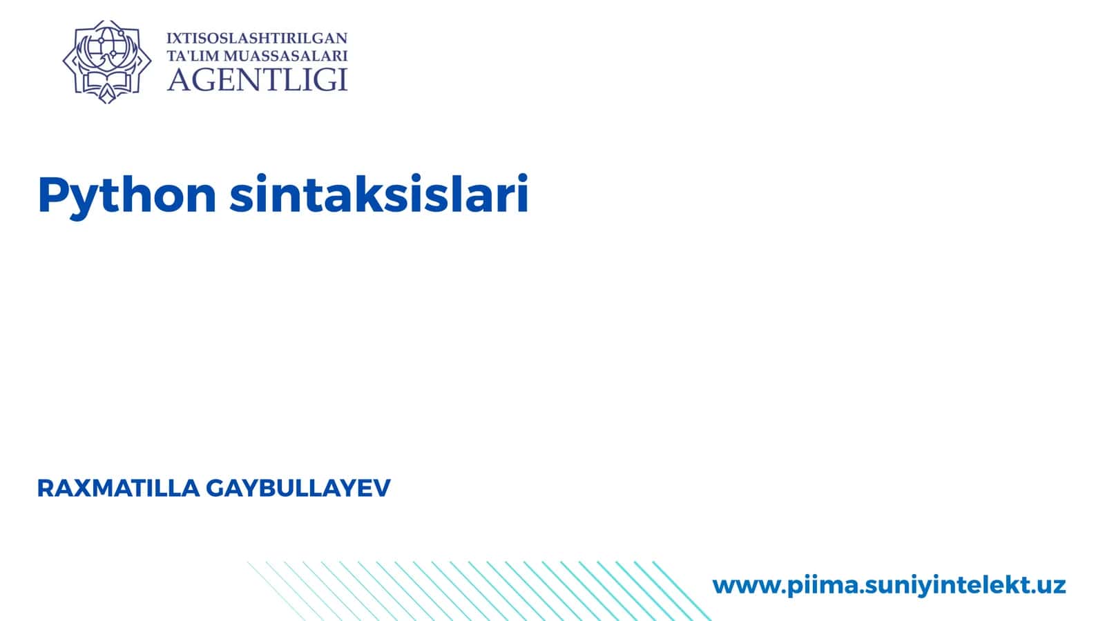 Python sintaksislari